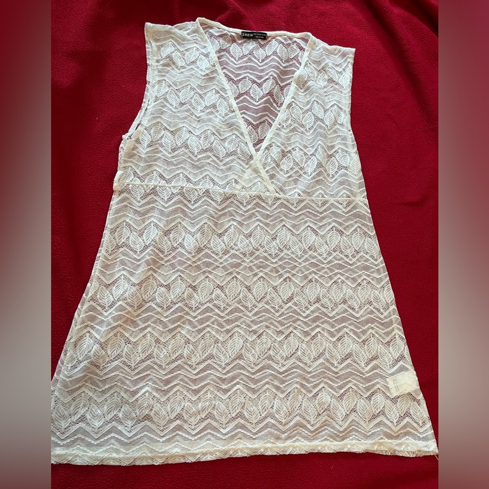 White swim coverup dress